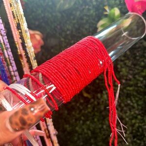 Red Beaded Waistbeads